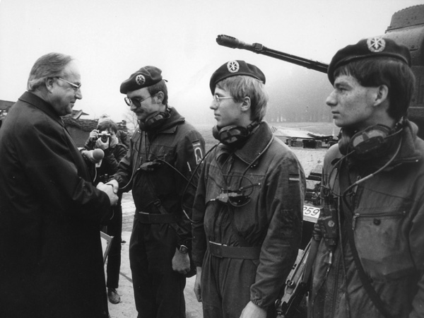 Helmut Kohl Visits the Federal Armed Forces in Koblenz (1982)